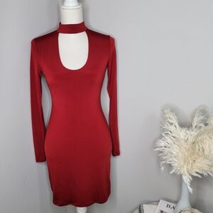 Express | Burgundy/Red Holiday Dress | size 2